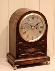 Oak Arch Top Fusee Bracket Clock