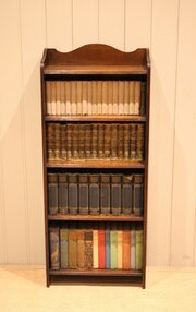 Oak Arch Top Open Bookcase