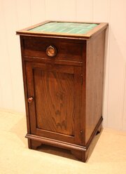 Oak Arts & Crafts Tile Top Cabinet