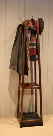 Oak Coat & Hat Stand