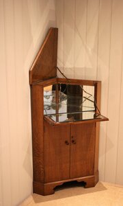 Oak Corner Drinks Cabinet