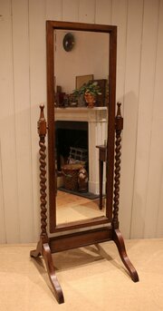 Oak Framed Cheval Mirror