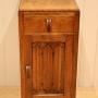 Oak Linenfold Bedside Cabinet