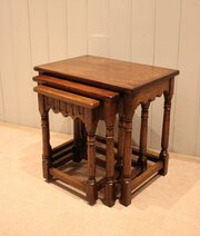 Oak Nest Of Three Tables