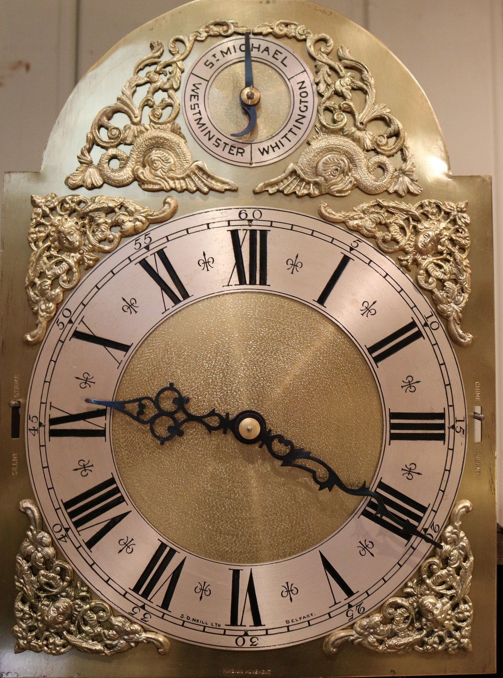 Antiques Atlas Oak Triple Chime Longcase Clock