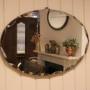 Oval Cut Glass Mirror