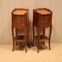 Pair Of French Cherry Wood Bedside Cabinets