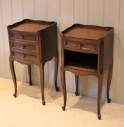 Pair Of French Oak Bedside Cabinets