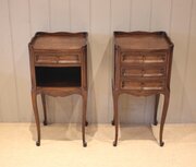Pair Of French Oak Bedside Cabinets