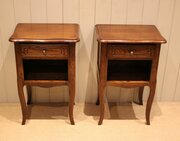 Pair Of French Oak Bedside Cabinets