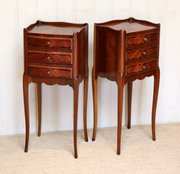 Pair Of French Rosewood Bedside Cabinets