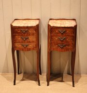 Pair Of Mahogany & Kingwood Bedside Cabinets