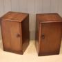 Pair Of Oak Art Deco Style Bedside Cabinets