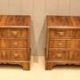Pair Of Slim Walnut Chests