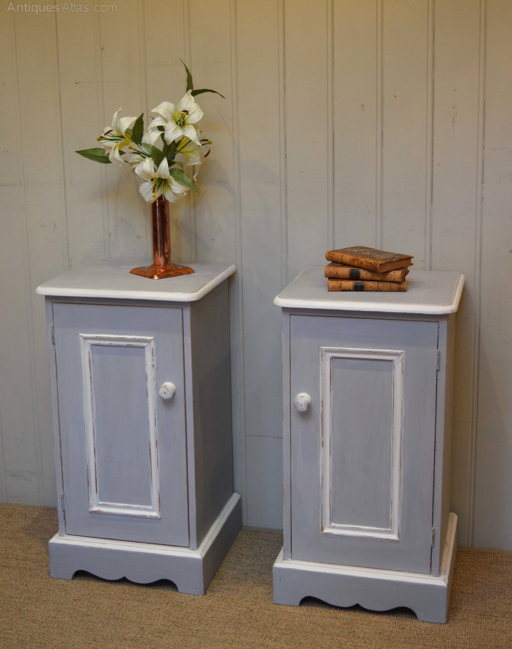 Antiques Atlas Pair Of Vintage Painted Pine Bedside