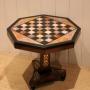 Regency Rosewood Specimen Marble Top Chess Table