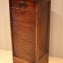 Single Oak Tambour Front Filing Cabinet