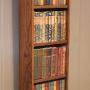 Slim Golden Oak Open Bookcase 