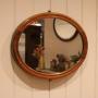 Small Oval Walnut Wall Mirror