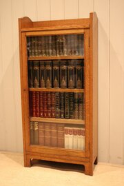 Small Proportioned Light Oak Glazed Bookcase