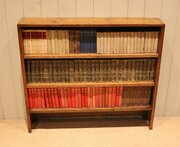 Small Slim Oak Open Bookcase 