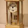 Small Timepiece Four Glass Mantel Clock