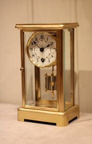 Small Timepiece Four Glass Mantel Clock