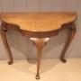 Solid Oak Demi Lune Side Table 