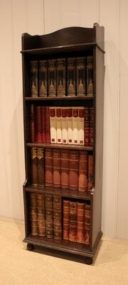 Solid Oak Open Graduated Bookcase