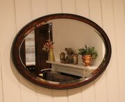 Solid Oak Oval Wall Mirror