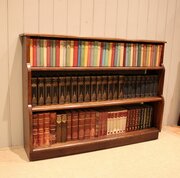 Solid Oak Stepped Open Bookcase