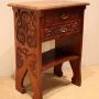 Solid Walnut Art Nouveau Two Drawer Cabinet
