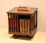 Substantial Low Oak Revolving Bookcase
