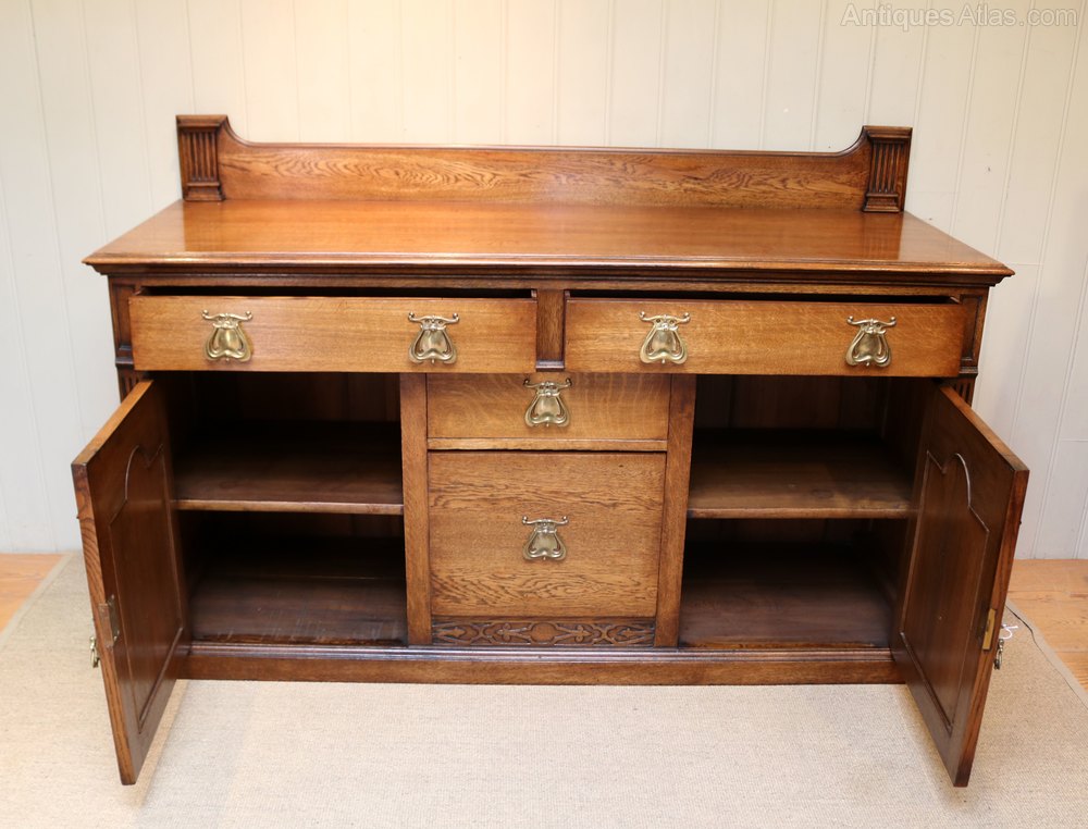 Substantial Oak Arts And Crafts Sideboard Antiques Atlas