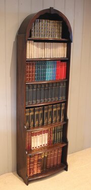 Tall Dome Top Beech Open Bookcase
