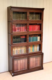    Tall Sectional Oak Bookcase 