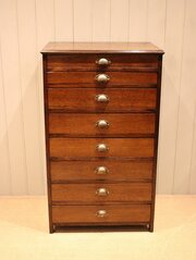 Tall Solid Oak Chest Of Drawers