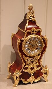 Tortoise Shell Waisted Mantel Clock