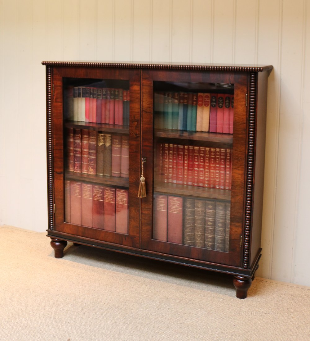 Victorian Rosewood Glazed Bookcase Antiques Atlas
