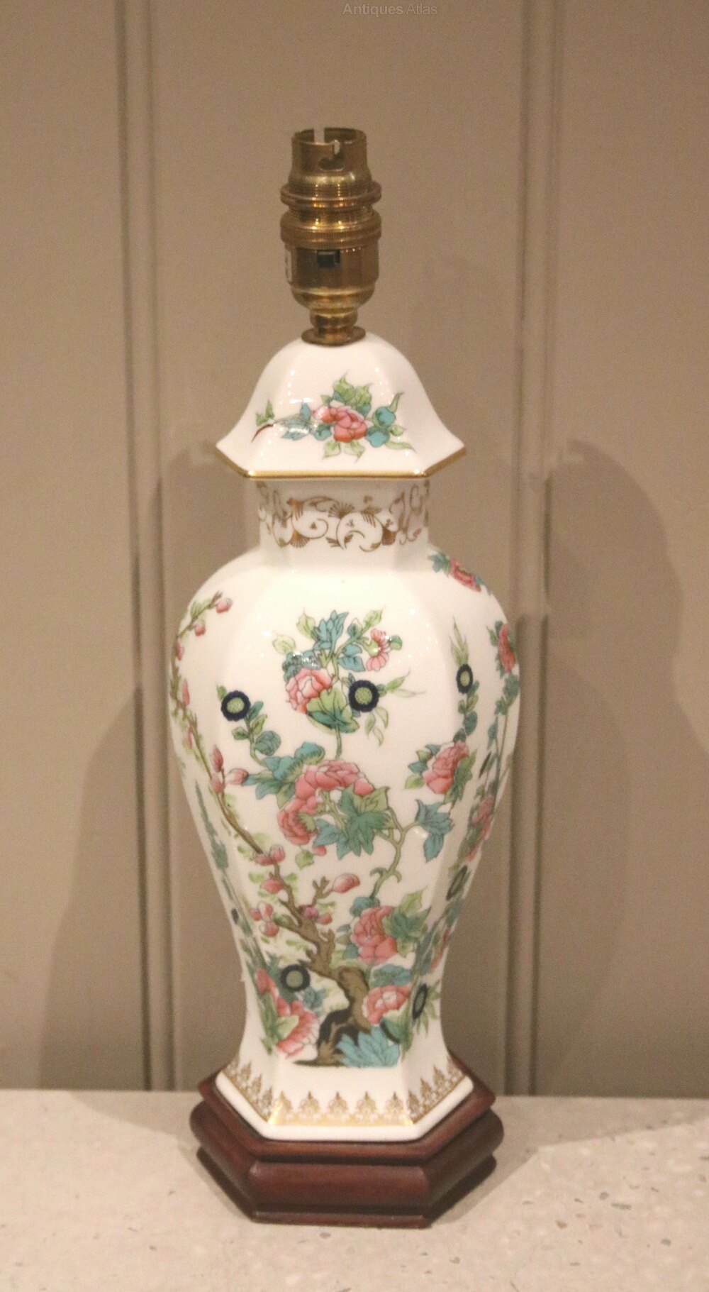 Antiques Atlas Vintage Floral Vase Table Lamp