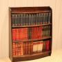 Walnut Bow Front Open Bookcase