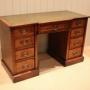 Walnut Breakfront Pedestal Desk