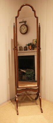 Walnut Cheval Mirror