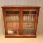 Walnut Glazed Two Door Bookcase