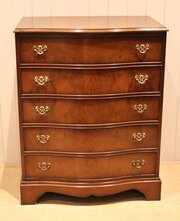 Walnut Serpentine Front Chest Of Drawers