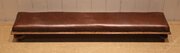Walnut & Leather Long Foot Stool
