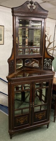 Edwardian Rosewood Standing Corner / Cabinet