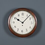 15" Smiths Enfield Mahogany Railway Wall Clock