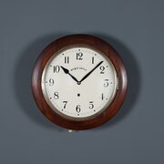 16" Anglo Swiss Mahogany Wall Clock (Timepiece)