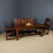 17th Century Oak Refectory Table And 8 Dining Chairs